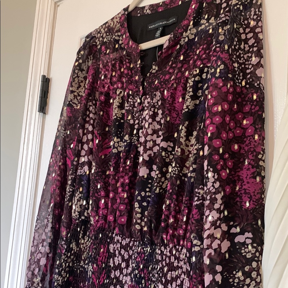 Patterned Long Sleeve Dress